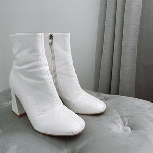 White Heeled Booties